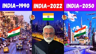 India 1990 vs India 2022 vs India 2050 Comparison