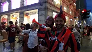 AC Milan fans celebrate first Serie A title in over a decade