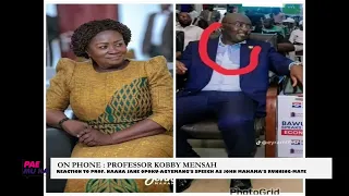 Prof. Kobby Mensah (Senior Lecturer, UG) analysis Prof. Jane Naana Opoku-Agyemang's speech