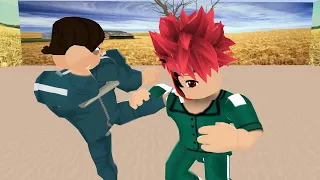 SQUIDGAME bullies Fighting roblox animation