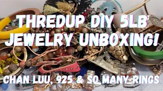 So Many Rings! Thredup DIY 5lb Jewelry Unboxing for GA Jewelry Jar Unboxing