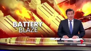 2021 07 30 Tesla's Big Battery in Moorabool Victoria, Australia catches fire sending toxic smoke to