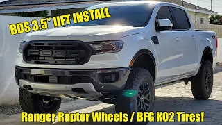 2019 Ford Ranger - BDS 3.5" Lift Install with Ranger Raptor Wheels and BFG KO2s