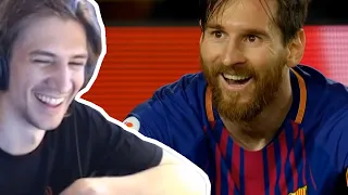 xQc reacts to Lionel Messi - The GOAT - Official Movie