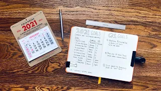 4 Step Goal System in a Bullet Journal