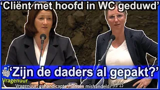 Fleur Agema 'Een bewoner die met z'n hoofd in de WC werd geduwd.. Zijn de daders al gepakt?' - TK