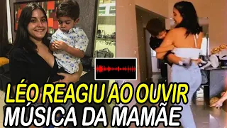 LEOZINHO REAGIU AO OUVIR A MÚSICA DA MAMÃE NO COLO DA TIA, É DE CHORAR😭