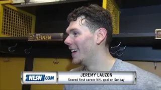 Bruins' Jeremy Lauzon scores first career NHL goal