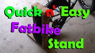 Easy Wooden Fat Bike Stand for 26" and 27.5" Tires