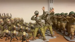 Mon armée de plus de 300 figurines militaires Seconde Guerre Mondiale Airfix 1/32 video diorama.