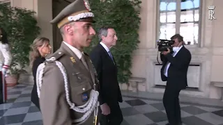 Roma - Il Presidente del Consiglio Draghi arriva al Quirinale (21.07.22)