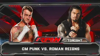 CM Punk vs. Roman Reigns: Raw, Jan. 6, 2014 || Wwe 2k15 PS3