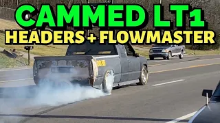 1994 Chevy 1500 CAMMED LT1 TRUE DUAL EXHAUST w/ LONG TUBE HEADERS & FLOWMASTER FLOW FX!