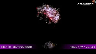 25 залпов фейерверк BEUTIFUL NIGHT MC101 Maxsem Fireworks