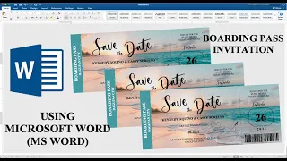BOARDING / TRAVEL PASS | How to make WEDDING INVITATION in Microsoft Word (MS Word) | Cassy Soriano