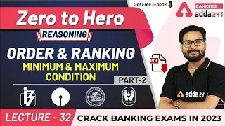 Order and Ranking Minimum and Maximum (P-2) | Reasoning | Adda247 Banking Classes | Lec #31