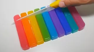 DIY How to Make Jelly Gummy Pudding Bar Rainbow Learn Colors Cutting Jelly Play | Ding-Dong Toys