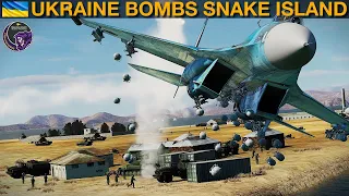 2022 Ukrainian Su-27 Flankers Bomb Russian Units On Snake Island | DCS Reenactment