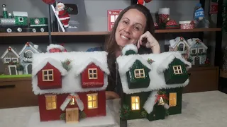 Christmas house made with box - DIY Christmas Decoration