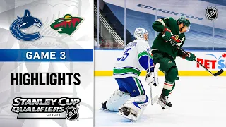 NHL Highlights | Canucks @ Wild, GM3 - Aug. 6, 2020
