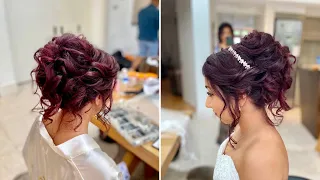 Live with Pam - Very Quick Tumbling High Bun with Soft Curls! Gorgeous Bridal Up-Do!
