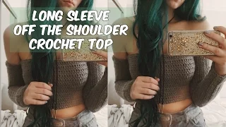 DIY LONG SLEEVE OFF THE SHOULDER CROCHET PATTERN