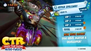 Crash Team Racing Nitro Fueled: Developer Time Trial - Hyper Spaceway