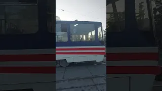 Киевский трамвай №5 (ул. Сержа Лифаря - ст. "Троещина 2") модель: К1М борт. номер: 351