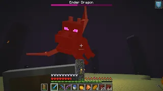 I FIGHT THE ENDER DRAGON ON HARDCORE MINECRAFT (my first time ever)