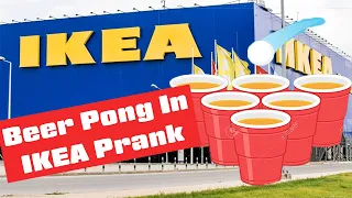 Beer Pong in Ikea Prank (Kicked Out)