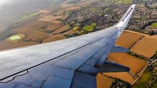 Ryanair Boeing 737-800 AFTERNOON TAKEOFF from London Stansted Airport (STN)