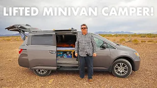 A LIFTED Minivan Camper Conversion?! (Honda Odyssey Tour)