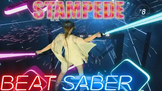 Beat Saber || Stampede – Alexander Jean ft. Lindsey Stirling (Expert) First Attempt || Mixed Reality