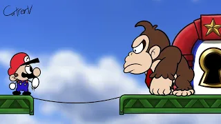 "Take one step on that rope and I'll cut it!" Mario vs DonkeyKong