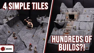 MountainBlocks - DIY connecting Mountain and Cave Tiles for D&D and wargames