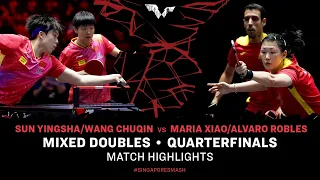 Sun Yingsha/Wang Chuqin vs Maria Xiao/Alvaro Robles | XD QF | Singapore Smash 2024