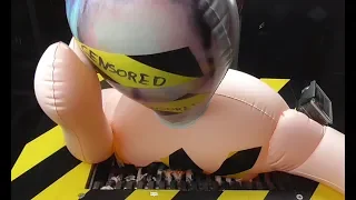 WOW What's inside : Inflatable Doll : Destruction by Shredding & Crushing Machine