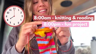 My Daily Knitting Routine (van life edition)