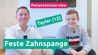 Feste Zahnspange für Kinder. Interview mit Tayler (12). KFO1 - Praxis Dr. Schmidt