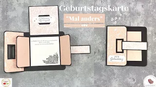 Geburtstagskarte „Mal anders“ | DSP | Pfingstrosenpoesie | Tech-Karte | Stampin’ Up!