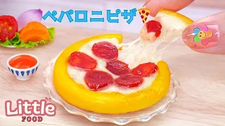 How to cook delicious miniature Pepperoni pizza 🍕 Fast food recipe | Little Food