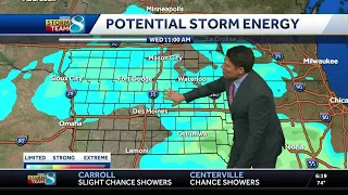 Iowa weather: Chances for storms return Wednesday with an isolated strong storm possible