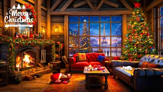 Cozy Christmas Ambience with Fireplace Sounds 🎄 Christmas Jazz Instrumental Music to Relax and Good