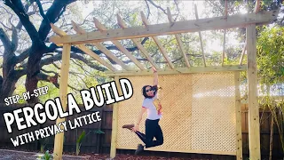 DIY Pergola with Privacy Lattice Screening - Step-by-step Build