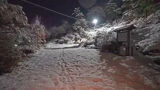 4K・ Snowy Japan - Tendo night walk・4K HDR