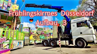 Frühlingskirmes Düsseldorf Aufbau 3.2024 4K 60fps