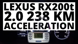 Lexus RX 200t 238 hp (AT) - acceleration 0-100 km/h