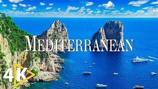 FLYING OVER MEDITERRANEAN (4K UHD) - Calming Music With Beautiful Nature Videos - 4K Video Ultra HD