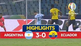 Argentina vs Ecuador 3-0 All goals Extended Highlights Copa America quarter final 2021