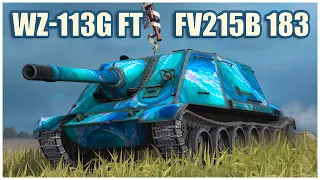 WZ-113G FT & FV215b 183 • WoT Blitz Gameplay